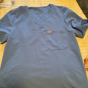 FIGS CEIL BLUE Scrub Top